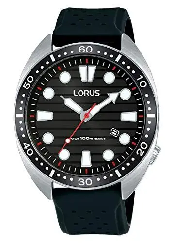 Produktbild: Lorus Sport Herren-Uhr Edelstahl mit Silikonband RH929LX9