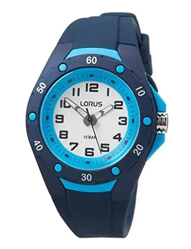 Produktbild: Lorus Unisex Kinder Analog Quarz Uhr mit Silikon Armband R2371NX9