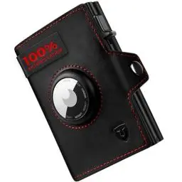 Produktbild: LORZOR® Airtag Wallet, Slim Wallet mit Münzfach, Portmonee Herren aus echtem Leder, RFID Blocker Portemonnaie, kartenetui Herren Platz für 10 Karten, Geldbeutel für Männer