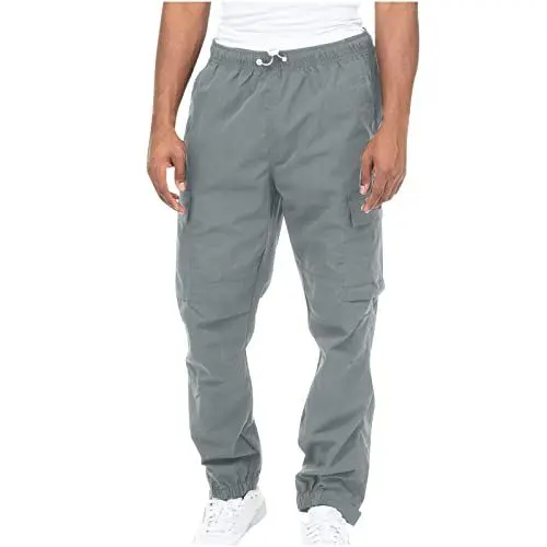 Produktbild: Lose sitzende, bestickte Arbeitshose für Männer Cowboy Hip Hop Street Style Jogginghose Herren Baumwolle Cargohose Herren XXXL Pegador Herren Chino Braun Herren