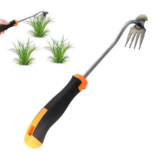 Produktbild: Lotvic Gartenarbeit Hand Unkrautstecher, Edelstahl Unkrautstecher Gartengeräte, Manueller Unkrautjäter, Gartenwerkzeug, Unkraut Entferner Gerät, Gartenrechen Unkrautjäter