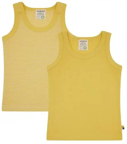 Produktbild: loud + proud Doppelpack Kinder Unterhemd, Tanktop, Feinripp aus Bio Baumwolle und GOTS Zertifiziert