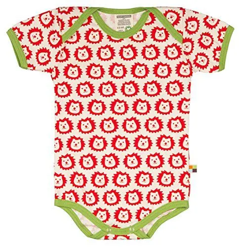 Produktbild: loud + proud Unisex Baby Body Kurzarm, Gr. 68 (Herstellergröße: 62/68), Rot (Sunrise su)