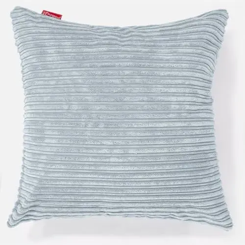 Produktbild: Lounge Pug Extra Große Kissen 70 x 70cm Cord Baby Blau Zierkissen Sofakissen Dekokissen