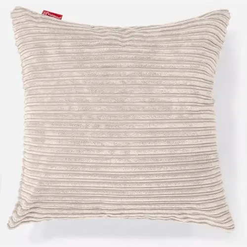 Produktbild: Lounge Pug Extra Große Kissen 70 x 70cm Cord Creme Zierkissen Sofakissen Dekokissen