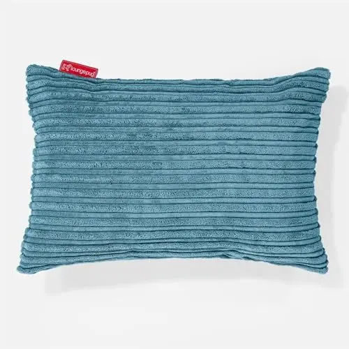 Produktbild: Lounge Pug Kissen 35 x 50cm Cord Türkis Zierkissen Sofakissen Dekokissen