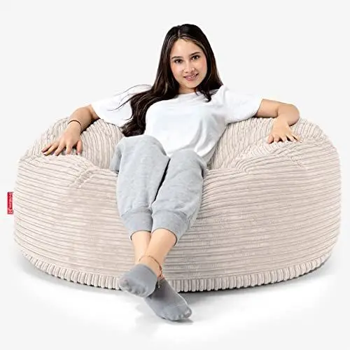 Produktbild: Lounge Pug, 'Mammoth' Sofa Sitzsack XXL, Riesensessel, Cord Creme