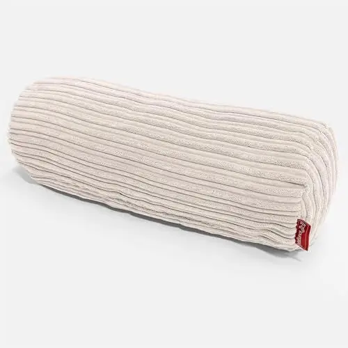 Produktbild: Lounge Pug Nackenrolle Kissen 20 x 55cm Cord Creme Zierkissen Sofakissen Dekokissen