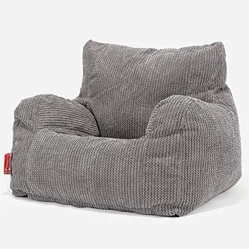 Produktbild: Lounge Pug, Sitzsack Ohrensessel, Pom-Pom Anthrazit