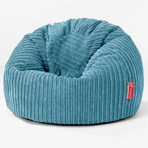 Produktbild: Lounge Pug - Cord - Sitzsack Kinder - Kinder Klassischer Sitzsack Sessel - Türkis
