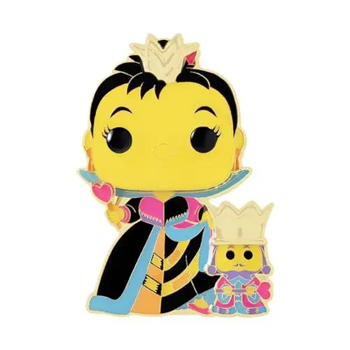 Produktbild: Loungefly POP! Large Enamel Enamel Pin DISNEY ALICE: Queen Of Hearts And King - Alice In Wonderland Emaille-Nadeln - Niedliche Brosche Zum Sammeln - Für Rucksäcke & Taschen - Geschenkidee