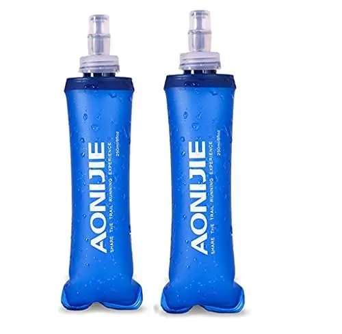 Produktbild: LOVARTS BEAUTY 2 PCS TPU Zusammenklappbare Trinkflasche Sportflasche BPA-Frei Weiche Flasche für Trinkrucksack Fahrrad Sport Laufen Fitness Wandern Radfahren Klettern (250ML-2 Stück)