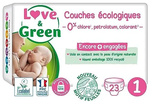 Produktbild: Love & Green Baby-Windeln, hypoallergen