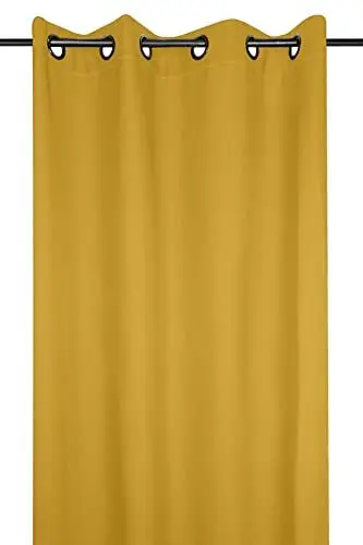 Produktbild: Lovely Casa R64689021 Nelson Vorhang mit Ösen, Polyester, 135 x 240 cm, Gelb