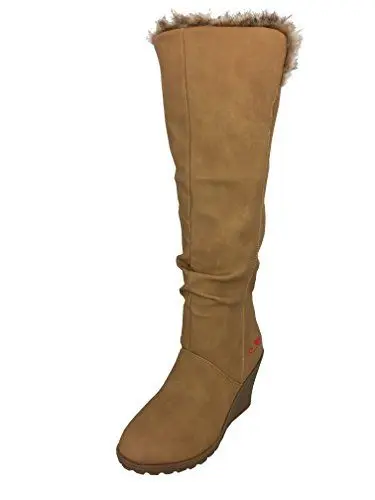 Produktbild: LOVENESS, Damen Fellstiefel Stiefeletten gefuetterte Stiefel Boots, Farbe braun, EU 38