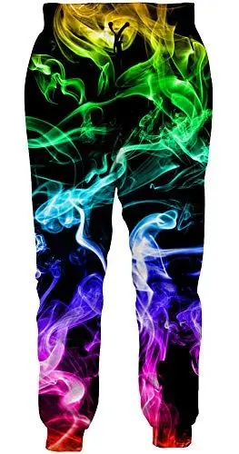 Produktbild: Loveternal Jogginghose Herren Muster Sweatpants für Herren Bunter Rauch Hipster Coole Jogger Lustige Hosen Lässige Workout Jogginghose für Teen M