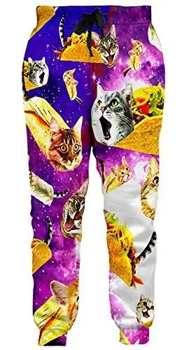 Produktbild: Loveternal Unisex Hosen Titanic Cat Coole Graphic Jogginghose Lässige Baggy Jogger mit Taschen XXL
