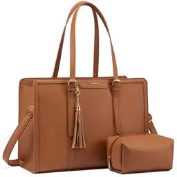 Produktbild: LOVEVOOK Handtasche Damen Laptoptasche 15,6 Zoll Tote Bag Groß Umhängetasche Women Shoulder Crossbody Bag Leder Shopper Tasche Elegante Schultertasche Aktentasche Arbeitstasche Lehrertasche für Büro