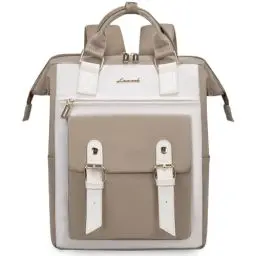 Produktbild: LOVEVOOK Kleiner Rucksack Damen, Mini Damen-rucksackhandtaschen Elegant Cityrucksack, Wasserdicht Kleine Rucksäcke Tasche 2 in 1 Frauen Womens Backpack Modern für Reise Schule Khaki