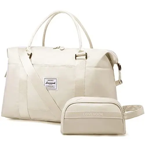Produktbild: LOVEVOOK Reisetasche Damen Sporttasche Handgepäck Tasche Weekender Bag Schwimmtasche Wasserdicht Travel Bag Duffle Bag Fitnesstasche Frauen Kliniktasche für Reise Gym Flugzeug