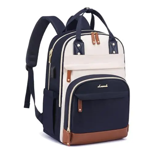 Produktbild: LOVEVOOK Rucksack Damen Laptop Rucksack 17 Zoll Schulrucksack Mädchen Teenager Wasserdicht Schultasche Jungen Anti-Diebstahl mit Laptopfach für Schule Reise Business Lehrer
