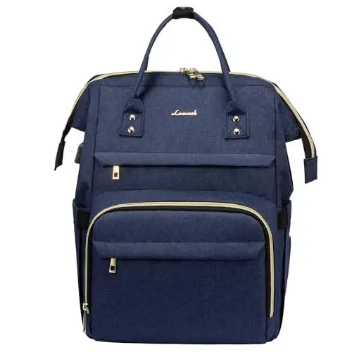 Produktbild: LOVEVOOK Rucksack Damen, Wasserdicht Laptop Rucksack 15,6 Zoll Groß Backpack Schulrucksack Tasche Mädchen Teenager, Rucksäcke Daypacks für Schule Arbeit Uni Business Büro Blau