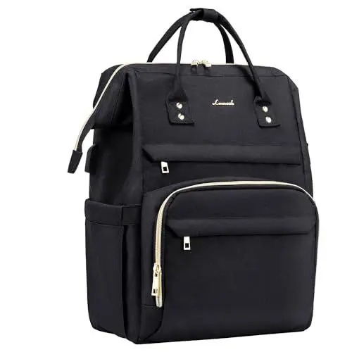 Produktbild: LOVEVOOK Rucksack Damen, Wasserdicht Laptop rucksack 15,6 Zoll Groß Backpack Schulrucksack Tasche Mädchen Teenager Ladeanschluss, Rucksäcke Daypacks für Schule Arbeit Uni Business Büro