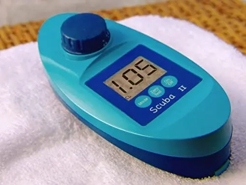 Produktbild: Lovibond Scuba II - elektronischer Pooltester - Messen von freiem Chlor CL – Chlor insgesamt – pH Wert – Cyanursäure - Alkaliät - Brom - im Schnelltestverfahren