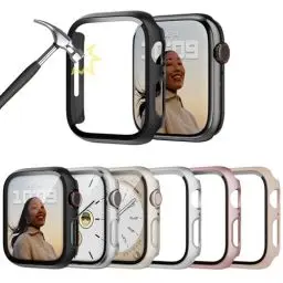 Produktbild: Lovmunia 6-Stück Hard Gehäuse mit Displayschutzfolie Kompatibel mit Apple Watch Series 9/8/7 41mm, Rundum PC Ultradünne Schutzhülle Eingebaut Kratzfest Gehärtetes Glas Schutzfolie für iWatch 41mm