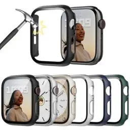 Produktbild: Lovmunia 6-Stück Schutzhülle mit Displayschutzfolie Kompatibel mit Apple Watch SE/6/5/4 40mm, Rundum Ultradünne Hard Gehäuse Eingebaut Kratzfest Gehärtetes Glas Schutzfolie für iWatch 40mm