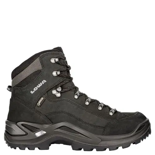 Produktbild: LOWA M Renegade GTX Mid W-leisten Schwarz - Gore-Tex Wasserdichter komfortabler Herren Gore-Tex Multifunktionsschuh,