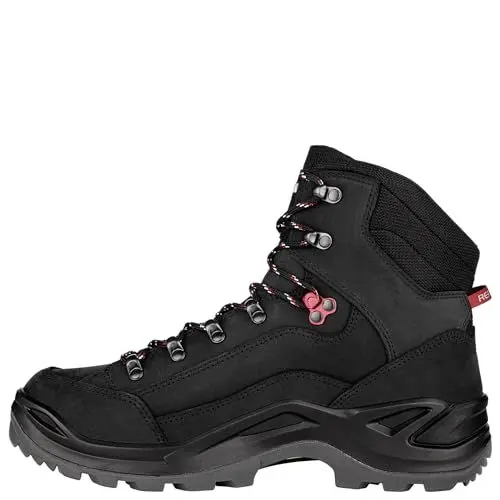 Produktbild: Lowa Renegade GTX Mid Men Größe UK 9 schwarz/rubinrot