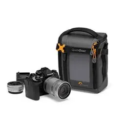 Produktbild: Lowepro GearUp Creator Box Medium II, spiegellose Kameratasche und DSLR-Kameratasche, schnell zugängliche Kameratasche aus recycelten Stoffen, gepolsterter orangefarbener Innenteiler, grau