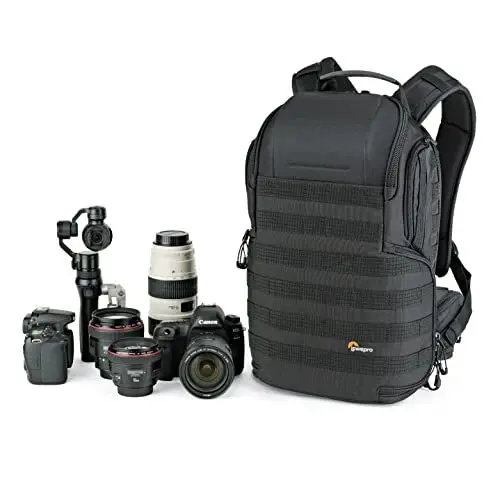 Produktbild: Lowepro ProTactic 350 AW II Modularrucksack mit recyceltem Material, Profi-Kameratasche, Einschub für MacBook-Laptops bis zu 13 Zoll, Rucksack für professionelle Kameras und Drohnen, LP37176-GRL