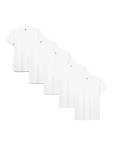 Produktbild: Lower East Herren LE105 T-Shirt, Weiß (5er Pack), XL