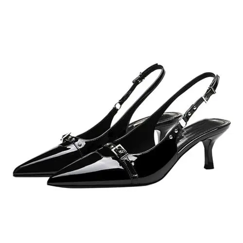 Produktbild: LOYYVE Fashion Damen Riemchenpumps mit spitzer Zehenpartie O Schuhe Damen 40, Schwarz, 38 EU, Schwarz, 38 EU