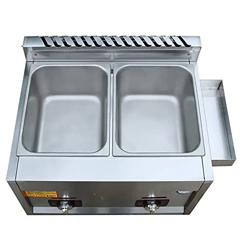 Produktbild: LPG-Gas-Fritteuse, Propan-Außenfritteuse für Restaurant, Fast-Food-Bar, Snack-Stand, 24 Liter (Größe: Doppeltank (12 l + 12 l))