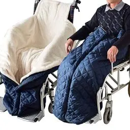 Produktbild: LPRYAO Winddichte Wärme Rollstuhl Decke Beindecke | Rollstuhl Schlupfsack Fusssack Erwachsene | Schlupfsack für Rohlstuhlfahrer | Universelle Passform für Rollstühle (blau)