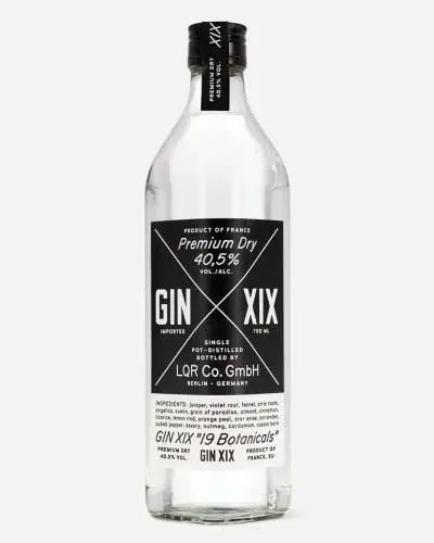Produktbild: LQR Co. Premium Dry Gin XIX | Gin Mit Intensivem Duft & Geschmack | Ideal Für Die Hausbar & Beliebtes Geschenk Für Männer | 700ml (40,5% Vol.)