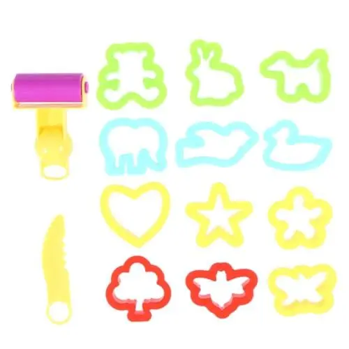 Produktbild: LRXIYODE 28 Stück Teiliges Knete Zubehör für DIY Plastilin Formen und Werkzeuge Kreatives Lernspielzeug Fantasie und Sicheres Leicht zu Bedienendes Material für Kleine Hände und