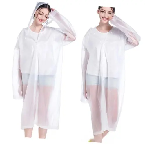 Produktbild: LRXIYODE 2 Stück tragbarer Regenmantel notfallausrüstung wanderausrüstung regenpellerine wimperntusche arbeitshosen Regenponchos für Erwachsene Regenmantel für Erwachsene mit Kapuze