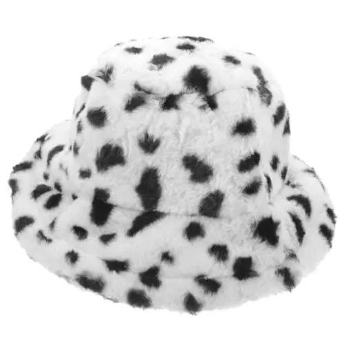 Produktbild: LRXIYODE Damen Plüsch Bucket Hat im Imitat Rabbit Design Winter Fischerhut für Outdoor Aktivitäten Bequemer und Warmer Eimerhut für Reisen und Freizeit Süß und