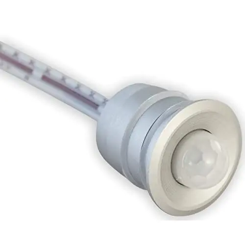 Produktbild: L&S Meccano Led Einbau Bewegungsmelder, stufenlos einstellbarer Led Sensor Reichweite 2m, Kunststoff grau
