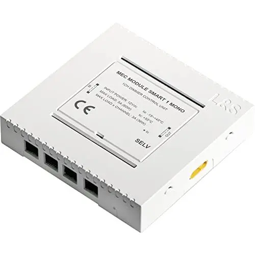 Produktbild: L&S Meccano Led Smart Modul 1 Kanal Mono mit 8-fach Verteiler 12V/DC dimmbar, Kunststoff hellgrau