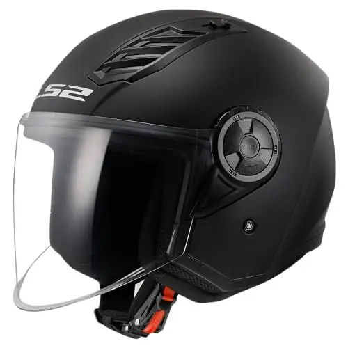 Produktbild: LS2 OF616 Airflow II Solid Open Face Helm Motorradhelm Jethelm, MATT Black, 3XL