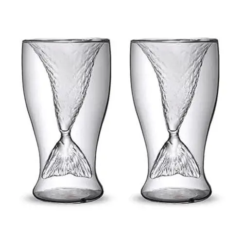 Produktbild: LSFYYDS 2 Stück Weinglasbecher, Trinkgläser, Cocktail-Klarbecher, Wassergläser, Kaffeetasse für Zuhause, Büro, Bar, Küchenzubehör