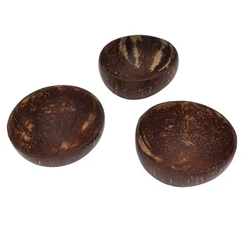 Produktbild: LSFYYDS 3-teilige Kokosnussschale, Wiederverwendbare Kokosnussschale, Reisschale, Dekorative Schüssel, Frühstücksschale für Küchenutensilien