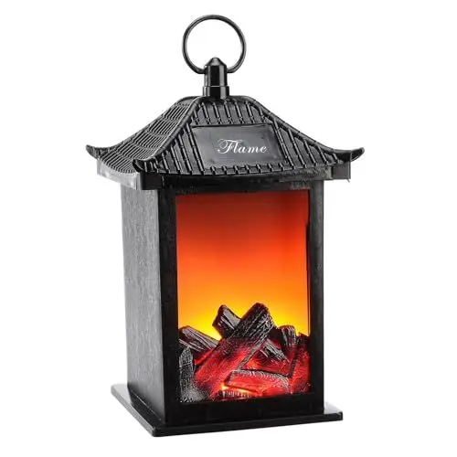 Produktbild: LSFYYDS Kaminlampe, Rechteckige Flammenlampe, Kaminlaterne, Dekoration für den Innen- und Außenbereich (M)
