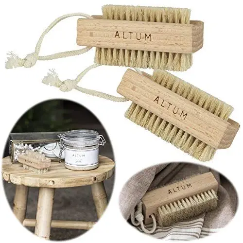 Produktbild: LS-LebenStil 2X Nagelbürste Holz Natur Borsten Buche Handbürste Waschbürste