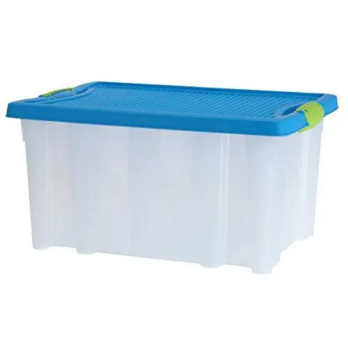 Produktbild: LS-LebenStil Stapelbox 40x28x20cm recycelt mit Deckel Stapelbar Allzweckkiste Aufbewahrungsbox Allzweckbox Transportbox Stapelkiste Aufbewahrungskiste Kunststoffbox